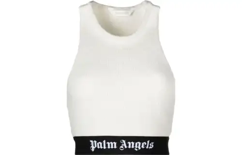 Palm Angels logo-underband cropped top