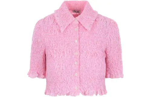 MIU MIU SS22 Crop Top Women's Pink