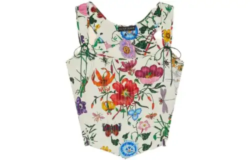 GUCCI Tank Tops Women's White Moderate Lace Up