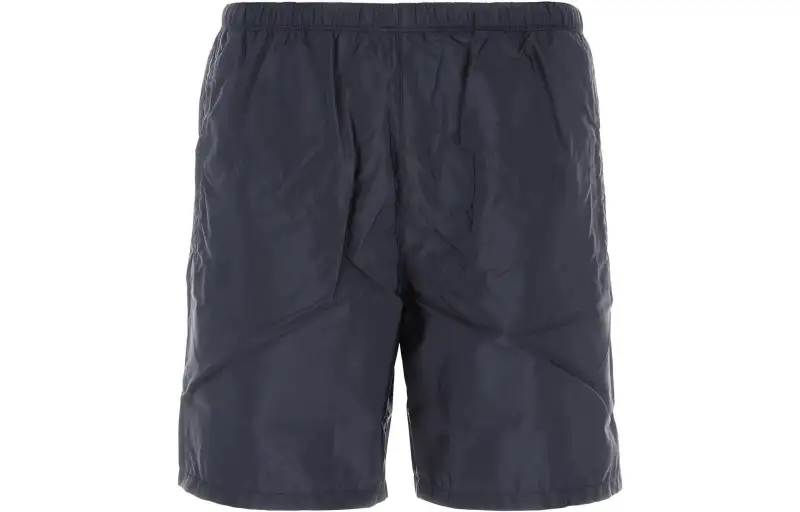 Prada Triangle Logo Plaque Elastic Swim Shorts