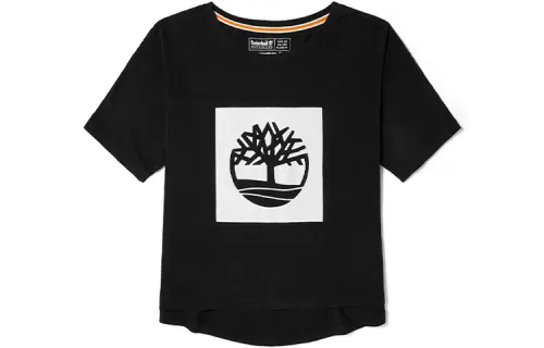 Timberland T Shirts Women's Black Crew Neck Moderate