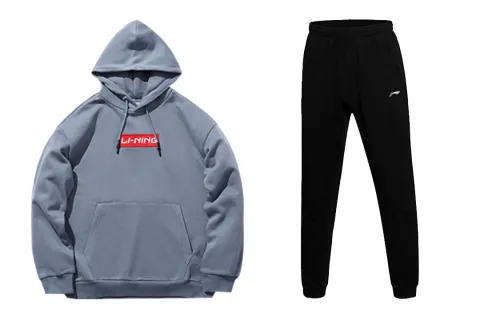 Li Ning Sweatshirt Sets Men's Hooded Moderate