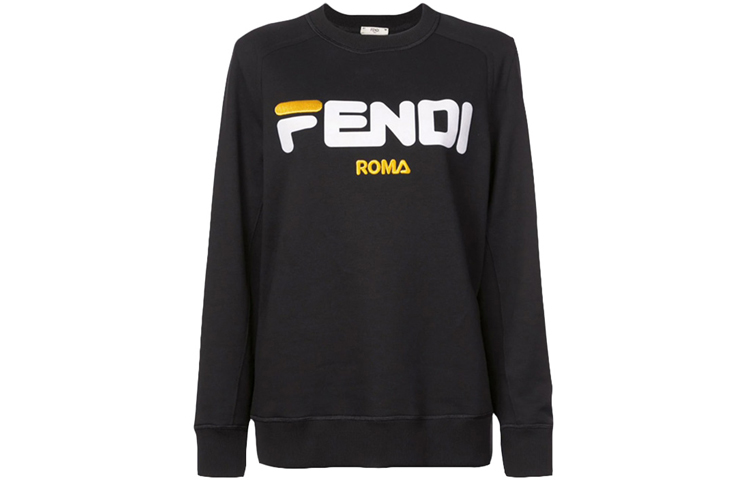 Женский свитшот Fendi x FILA (черный)