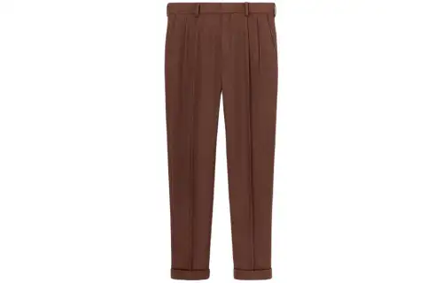 Loro Piana City Two Pinces Trousers Casual Pants Men's Dark Brown
