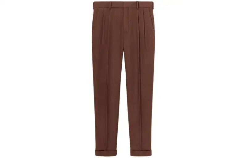 Loro Piana City Two Pinces Trousers Casual Pants Men's Dark Brown