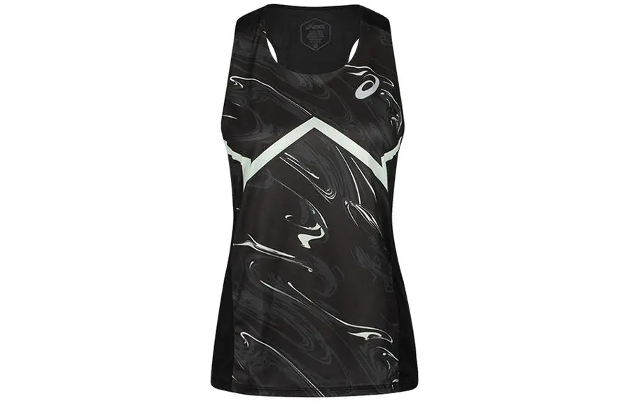 ASICS Tank Tops Women's Black Crew Neck Moderate Straight Fit