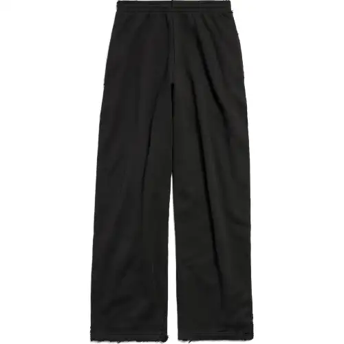 Balenciaga Casual Pants Loose Fit Unisex Black