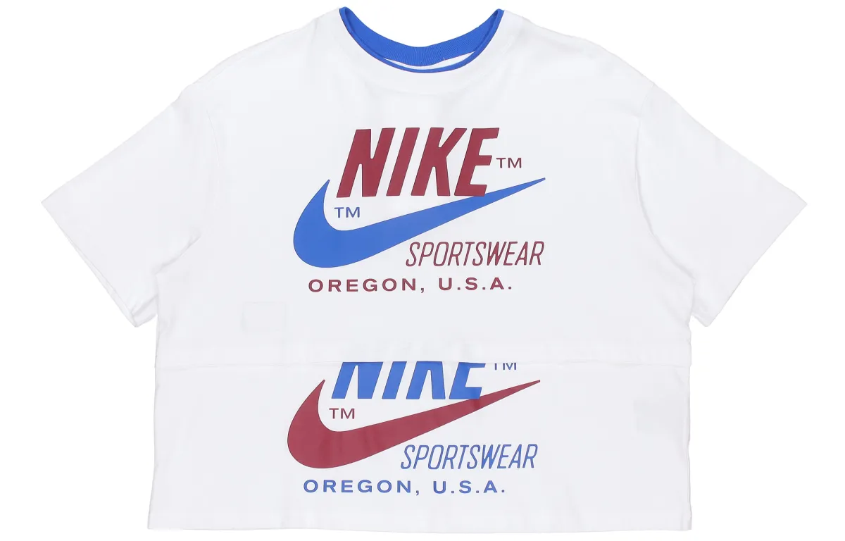 Nike T-Shirts Women's White Crew Neck Moderate