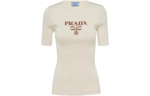 logo-intarsia silk jumper