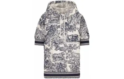 DIOR Quarterly New Products Sweatshirts Women's Gray Hooded Moderate Regular
