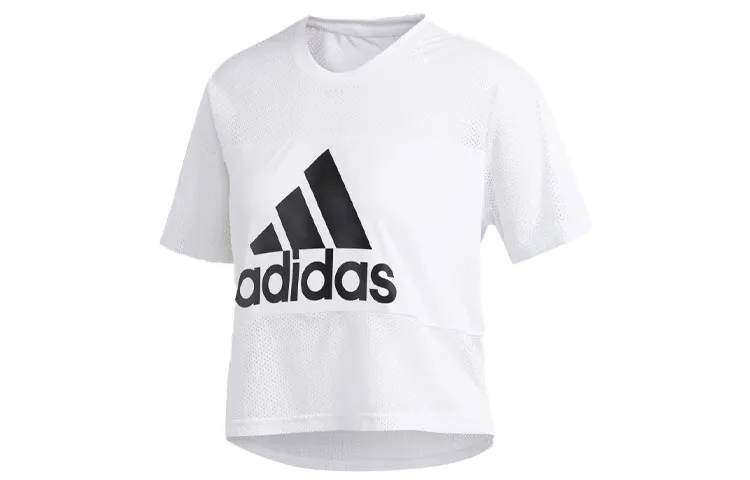 Adidas T-Shirts Women's White Crew Neck Moderate