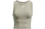 Under Armour Tank Tops Women's Green Crew Neck Moderate Other