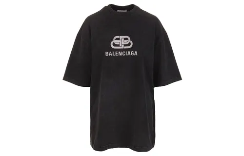 Balenciaga T Shirt Women's Black Loose Fit