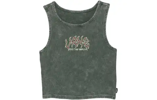 Vans Ritual Tank Tops Women's Green Crew Neck Moderate Other