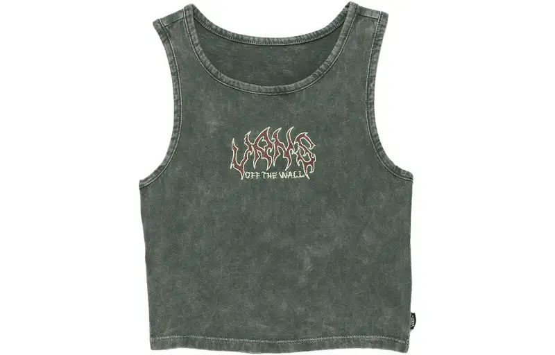 Vans Ritual Tank Tops Women's Green Crew Neck Moderate Other