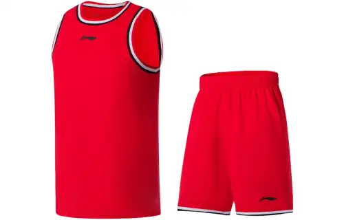 Li Ning Sports Basketball Collection Basketball Suits Men's August 1 Red Moderate Straight Fit