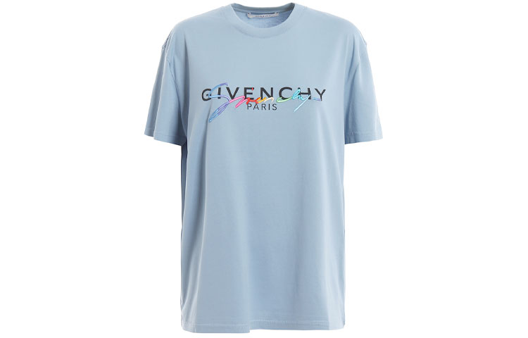 Женская футболка Givenchy (синяя) — фото 1