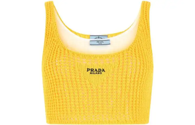 PRADA Tank Tops Women's Yellow