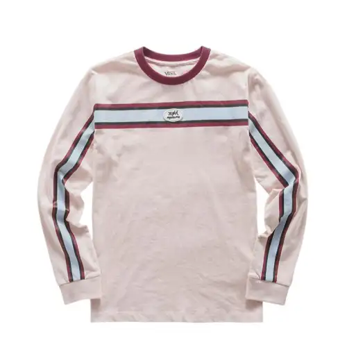 Vans T Shirts Women's Pink Crew Neck Moderate Straight Fit