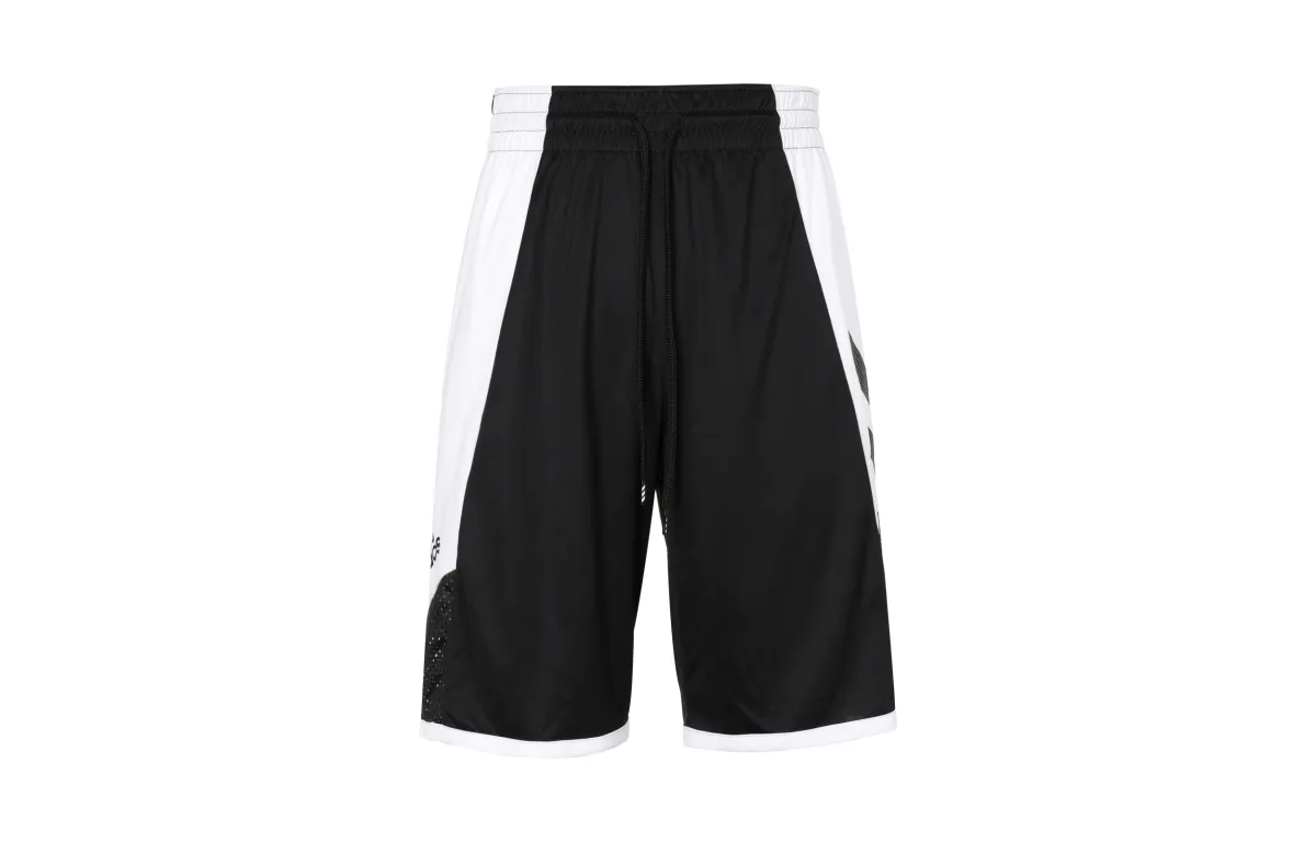 Adidas Basketball Shorts Men's Black Moderate Straight Fit Pants