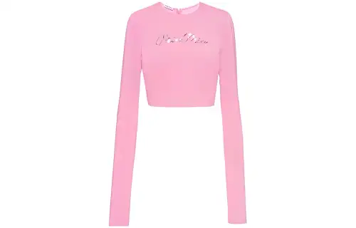 MIU MIU T Shirts Women's Pink Crew Neck Moderate Other