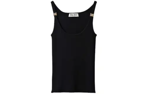 MIU MIU Tank Tops Women's Black