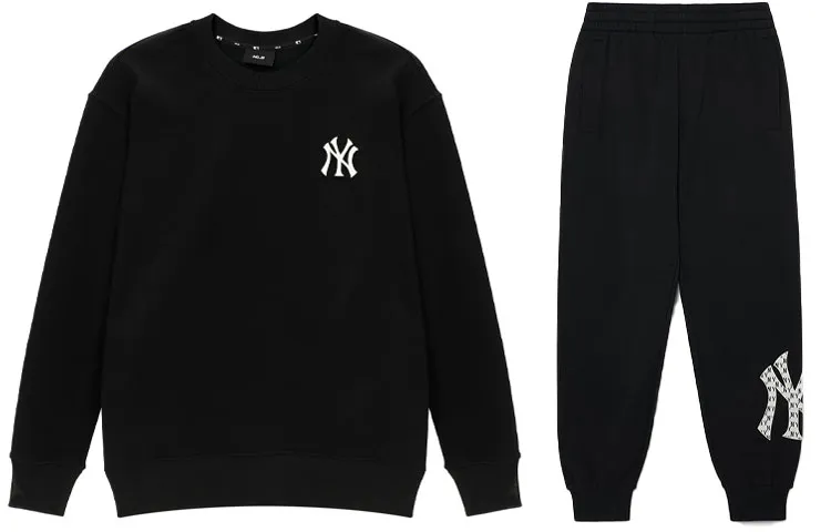 MLB New York Yankees Sweatshirt Set Unisex Black