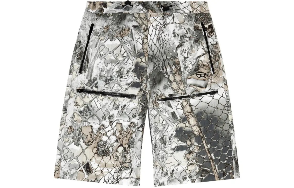 DIESEL P-Mckell-Short-A Abstract Printed Shorts