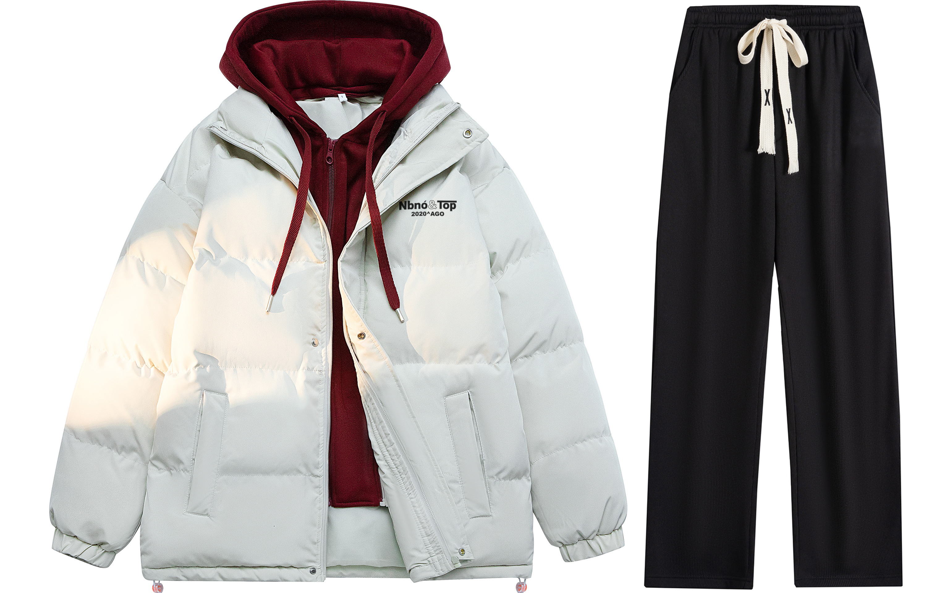 NBNO Casual Sportswear Unisex Hooded Thickened