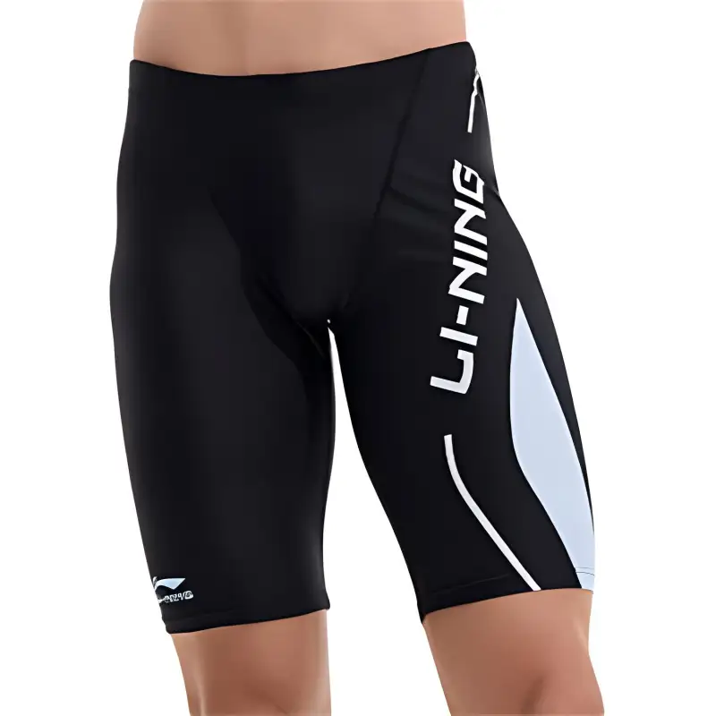 Li Ning Swimming Shorts Men's Black White