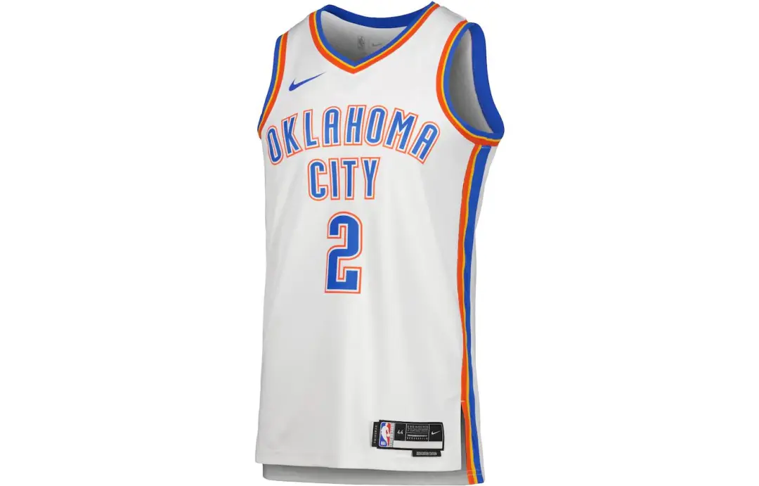 Nike Retro OKC Thunder #2 Basketball Jersey White