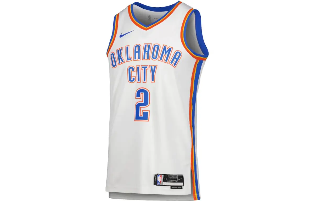 Nike Retro OKC Thunder #2 Basketball Jersey White