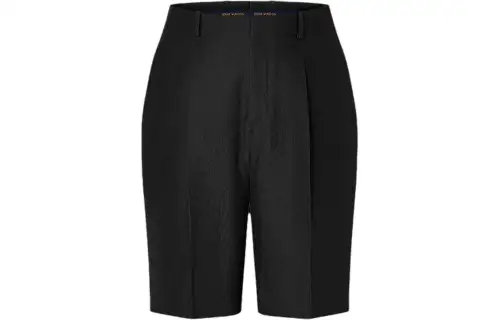 LOUIS VUITTON Mini Monogram Silk Blend Tailored Shorts Casual Shorts Men's Black