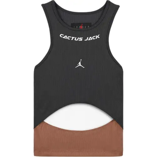 Jordan X Travis Scott Cactus Jack Women's Tank Top Asia Sizing Dark Smoke Grey