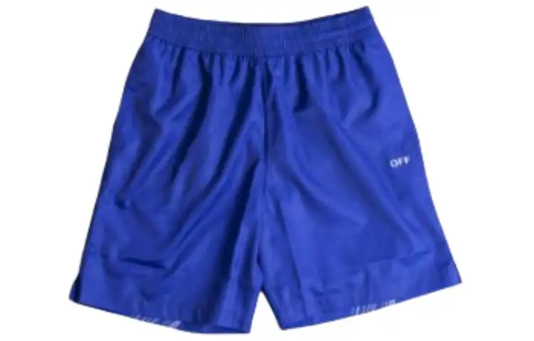OFF WHITE Scribble Diags print Elasticated Swim Shorts