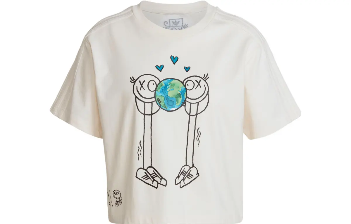 Adidas Originals T-Shirts Women's White Crew Neck Moderate
