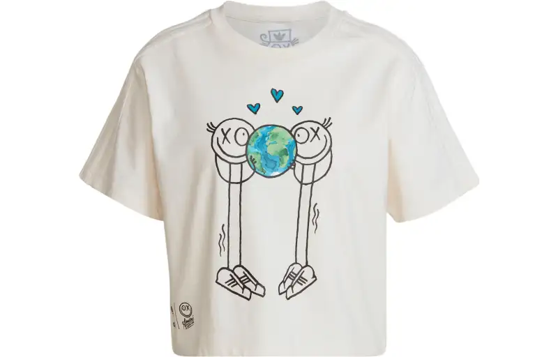 Adidas Originals T Shirts Women's White Crew Neck Moderate