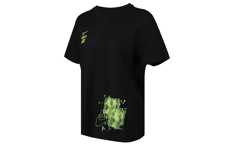 Nike T Shirt Women's Black Green