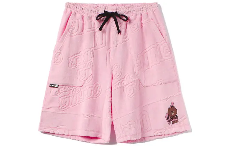 Li Ning X LINE FRIENDS Sports Fashion Collection Sports Shorts Unisex Pink Moderate