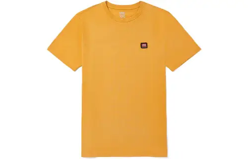 Vans T Shirts Women's Yellow Crew Neck Moderate Straight Fit