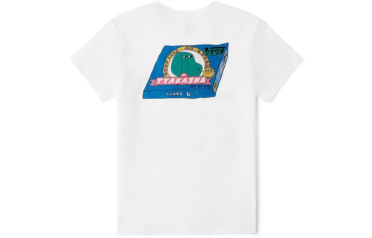 Vans T-Shirts Women's White Crew Neck Moderate Straight Fit