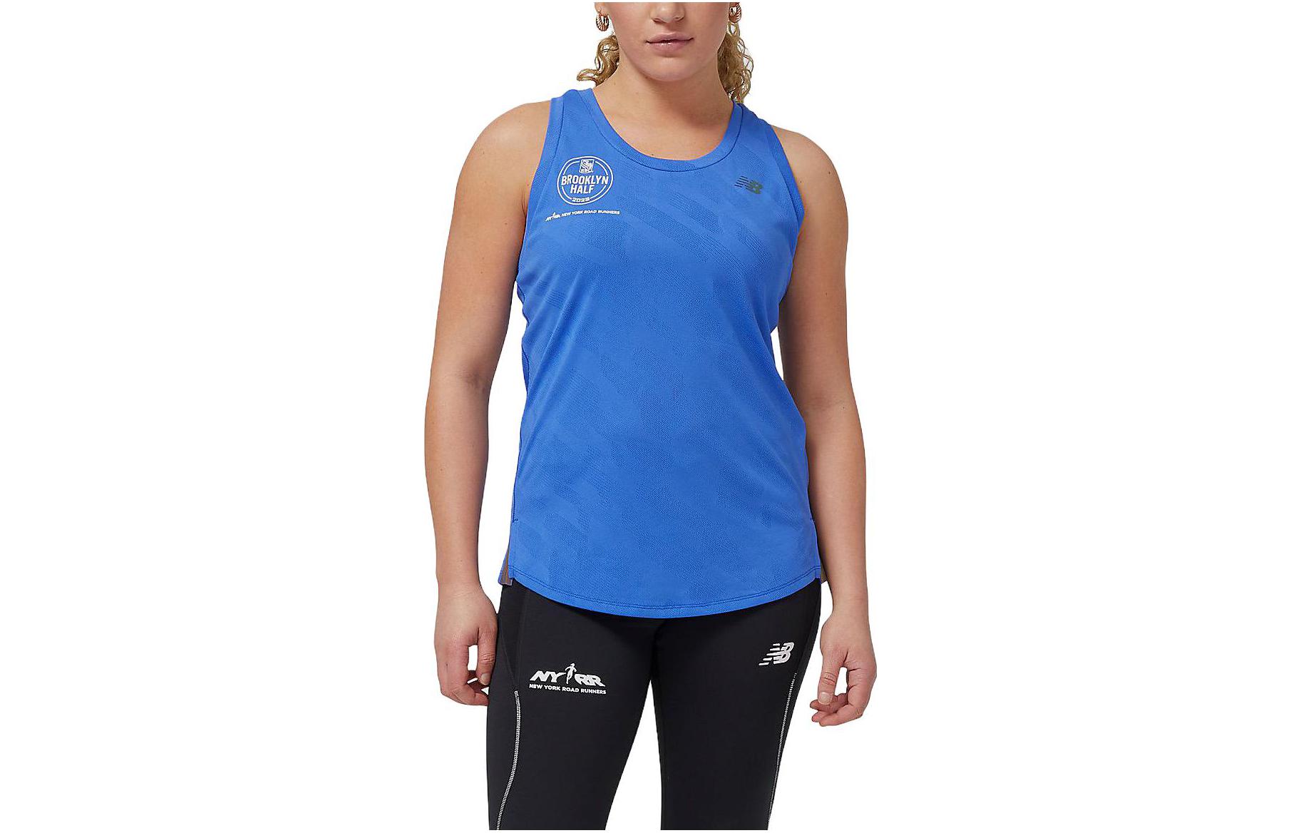 New Balance Tank Tops Women's Ocean Blue Straight Fit
