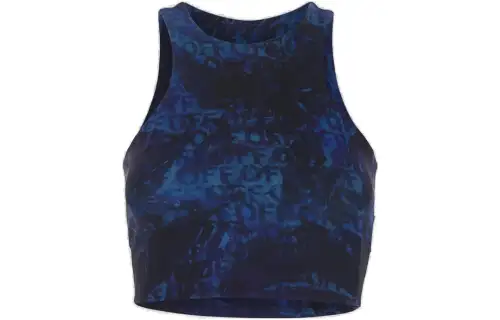 OFF-WHITE all-over logo-print crop top