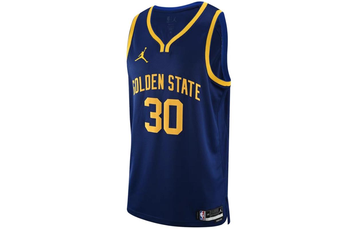 Jordan Dri-FIT NBA Warriors Cleveland SW Fan Edition 22-23 Season Announcement Limited Curry No. 30 Letter Logo Print Basketball Vest Unisex Blue