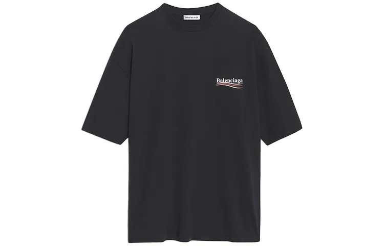 Balenciaga Drop Shoulder Sleeve T Shirt Women's Black
