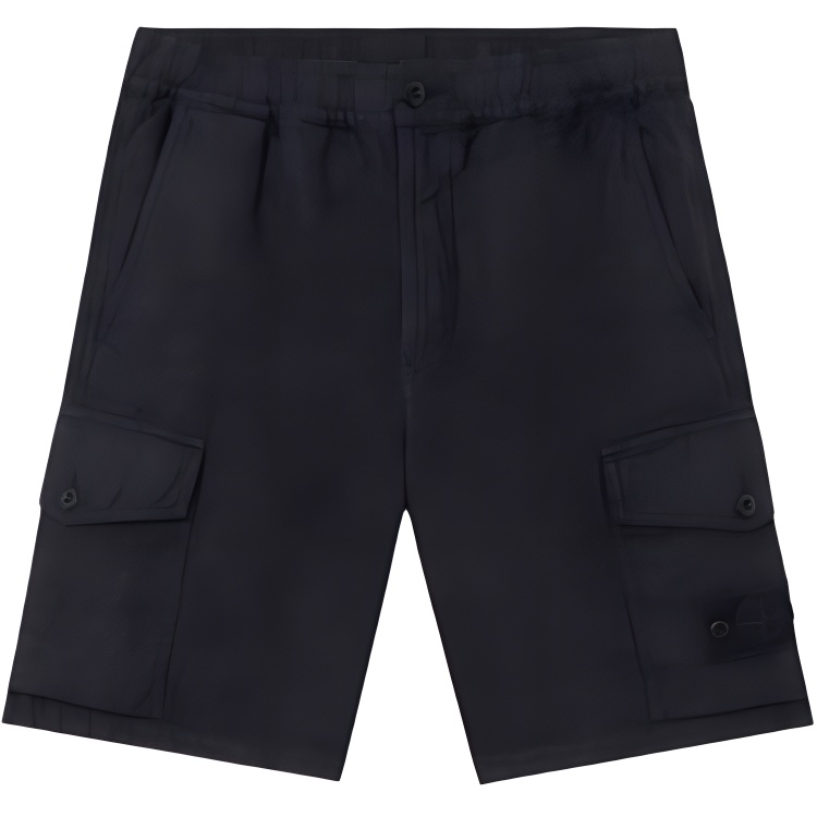 Мужские шорты STONE ISLAND Ghost SS25 (монохромные черные)