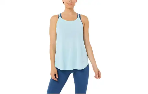Asics Slit Sleeveless Top Tank Top Women's Blue