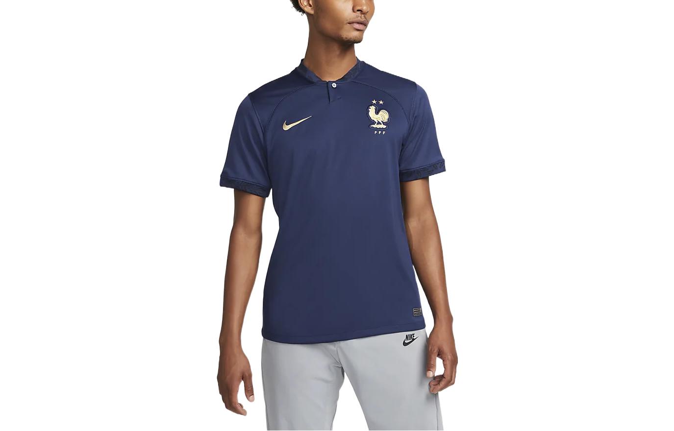 Nike Retro sports football navy football uniform, 2022, with your logo imprint, with short sleeve