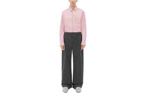 Bottega Veneta Wool Chevron Pants Casual Pants Men's Gray
