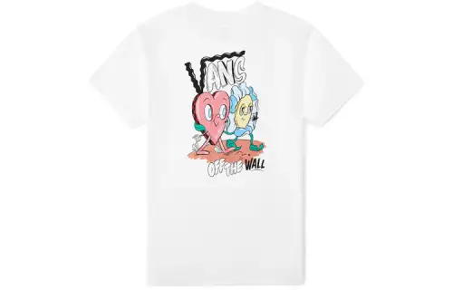 Vans LYDIAYANG T Shirts Women's White Crew Neck Moderate Straight Fit